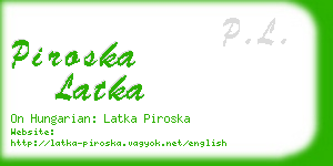 piroska latka business card
